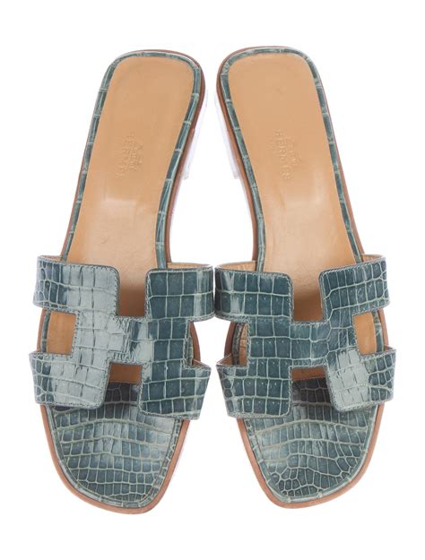 hermes oran sandalen fake|Hermes oran crocodile sandals.